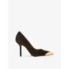 Kurt Geiger Womens Dk.brn Com Regent Heeled Faux-leather Courts Eur 38/5 Uk In Brown