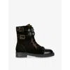 Kurt Geiger Womens Dk.brn Com Stoop Embellished Leather Ankle Boots Eur 39 / 6 Uk In Multi