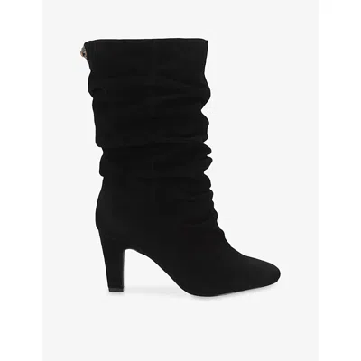 Kurt Geiger London Suede Elizabeth Slouch Knee-high Boots 80 In Black
