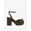 Kurt Geiger London Chelsea Ankle Strap Platform Pump In Yellow