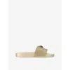 Kurt Geiger London Meena Eagle Slide Sandal In Gold