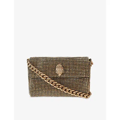 Kurt Geiger Womens Gold Party Woven Shoulder Bag