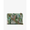 Kurt Geiger Womens Kensington Sequin Woven Mini Bag Green Comb In Green
