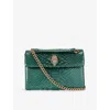 Kurt Geiger Womens Green Kensington Medium Leather Cross-body Bag In Green