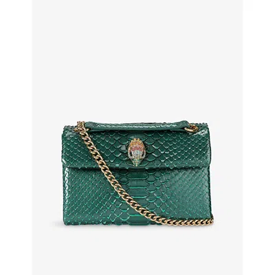 Kurt Geiger Womens Green Kensington Medium Leather Cross-body Bag