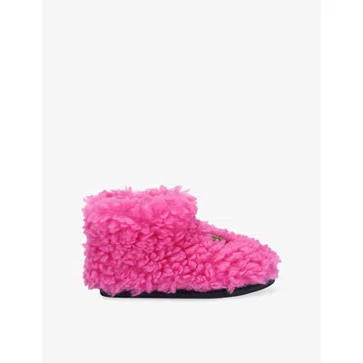Kurt Geiger Womens Kensington Faux-fur Slipper Boots Pink Eur 41 / 8 Uk