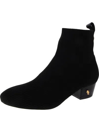 Kurt Geiger Womens Knit Pull On Ankle Boots In Black