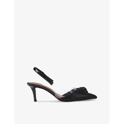 Kurt Geiger Rhinestone-embellished Belgravia Slingback Pumps 65 In Black