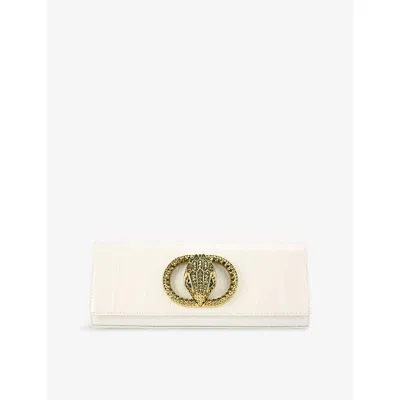 Kurt Geiger Womens Chelsea Leather Clutch Bag Bone In Brown