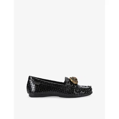 Kurt Geiger Womens Black Chelsea Leather Moccasins Eur 38/5 Uk