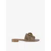 Kurt Geiger Womens Chelsea Rhinestone-embellished Woven Sandals Beig In Beige
