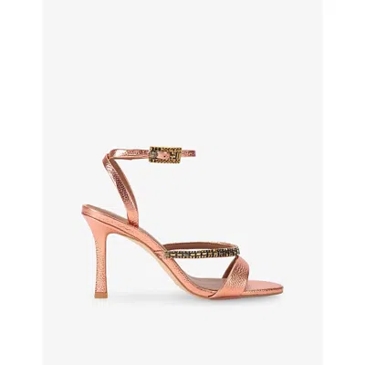 Kurt Geiger Crystal Strap Sandals In Pink