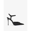 Kurt Geiger 110mm Mayfair Ankle-strap Pointed Pumps In Black