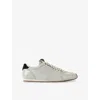Kurt Geiger Womens Bone Islington Eagle-embellished Leather Trainers In Bone