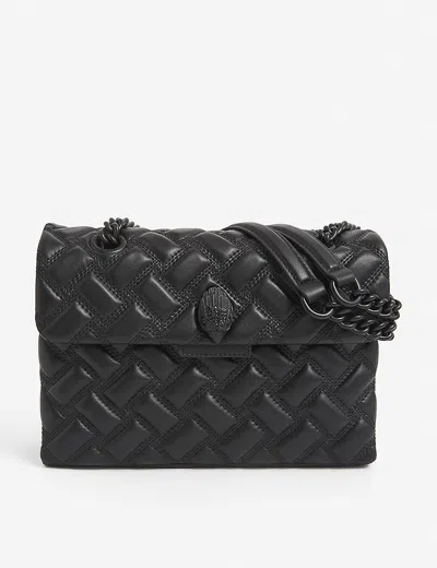 Kurt Geiger Womens  London Kensington Drench Leather Shoulder Bag In Black