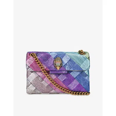 Kurt Geiger Womens Mult/other Kensington Mini Metallic-denim Shoulder Bag In Multi