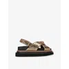 Kurt Geiger Orson Cross Strap Sandal In Bronze
