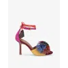 Kurt Geiger London Pompom Ankle Strap Sandal In Red