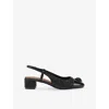 Kurt Geiger Womens Black Sloane Leather Block-heel Slingback Courts Eur 39 / 6 Uk In Black