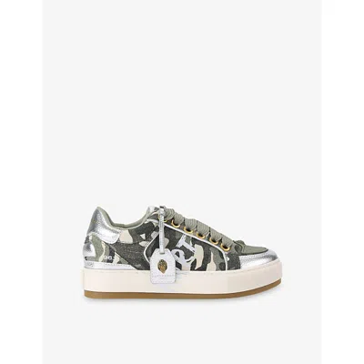 Kurt Geiger Camouflage Tag Sneakers In Gray