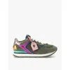 Kurt Geiger Southbank Tag Runner Sneakers In Green Comb