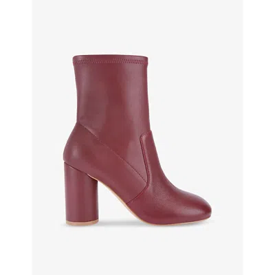 KURT GEIGER WOMENS KURT GEIGER LONDON LANGLEY HEELED LEATHER ANKLE BOOTS