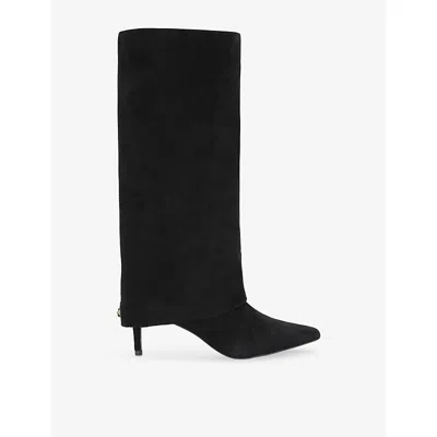 Kurt Geiger Mansion Fold Boots In Black