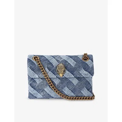 Kurt Geiger Womens Mini Kensington Denim Cross-body Bag In Blue