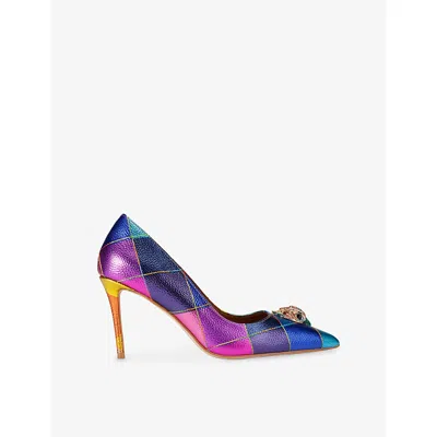 Kurt Geiger Womens Mult/other Belgravia Heeled Leather Courts Eur 38/5 Uk In Multi
