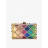 Kurt Geiger Womens Mult/other Crystal Quilt Acrylic Clutch Bag In Multi