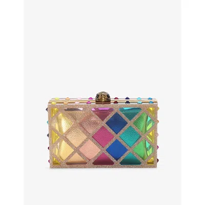 Kurt Geiger Womens Mult/other Crystal Quilt Acrylic Clutch Bag In Multi