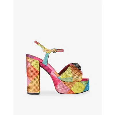 Kurt Geiger London Kensington Ankle Strap Platform Sandal In Multi
