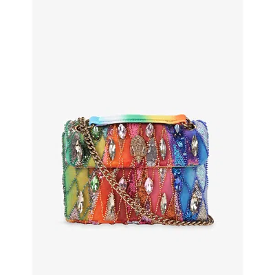 KURT GEIGER WOMENS MULT/OTHER KENSINGTON SEQUIN WOVEN CROSS-BODY BAG