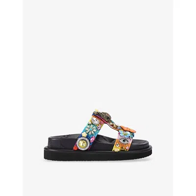 Kurt Geiger Womens Mult/other Orson Tutti Frutti Crystal-embellished Sandals Eur 40 / 7 Uk