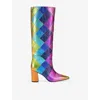 Kurt Geiger Metallic Regent Knee-high Boots In Multi