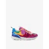 Kurt Geiger Kurt Runner Metallic-patch Sneakers In Pink