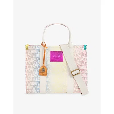 Kurt Geiger Womens Mult/other Southbank Small Canvas Tote In Multi