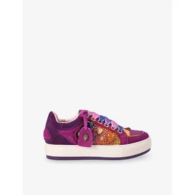 Kurt Geiger Southbank Tag Sneakers In Purple