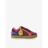 Kurt Geiger Womens Mult/other Southbank Tag Suede Trainers Eur 39 / 6 Uk In Multi