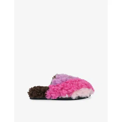 Kurt Geiger Womens Other Kensington Faux-fur Slippers In Multi