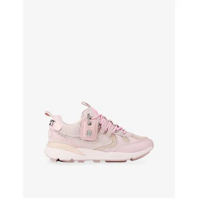 Kurt Geiger Lettie Suede Runner Sneakers In Pink