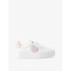 Kurt Geiger Leather Lana Heart Low-top Sneakers In Pink Comb