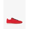Kurt Geiger Womens Red Islington Suede Trainers Eur 37 / 4 Uk In Red