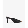 Kurt Geiger Leather Embellished Regent Mules In Blk/other