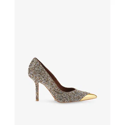 Kurt Geiger Womens Beige Comb Regent Point Faux-leather Court Heels Eur 39 / 6 Uk In Sand