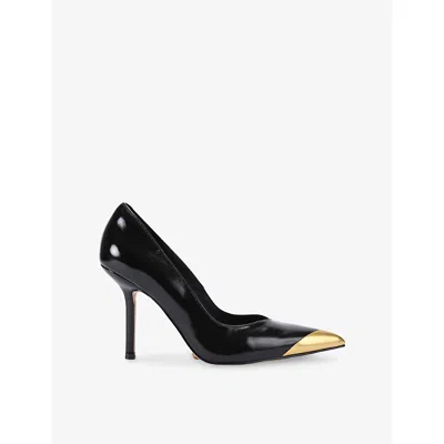 Kurt Geiger Womens Black Regent Point Faux-leather Court Heels Eur 39 / 6 Uk