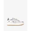 Kurt Geiger Southbank Tag Metallic Mesh Sneakers In Silver
