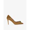 Kurt Geiger 85mm Belgravia Eagle Court Pointed Heeld Pumps In Brown