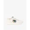 Kurt Geiger Leather Islington Eye Low-top Sneakers In Yellow