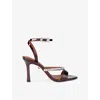 Kurt Geiger London Crystal Ankle Strap Sandal In Brown